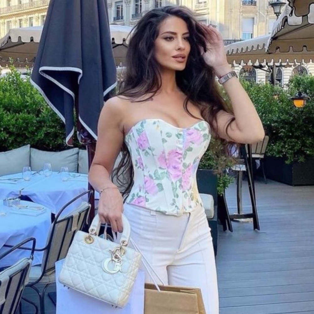 ZARA FLORAL CORSET TOP